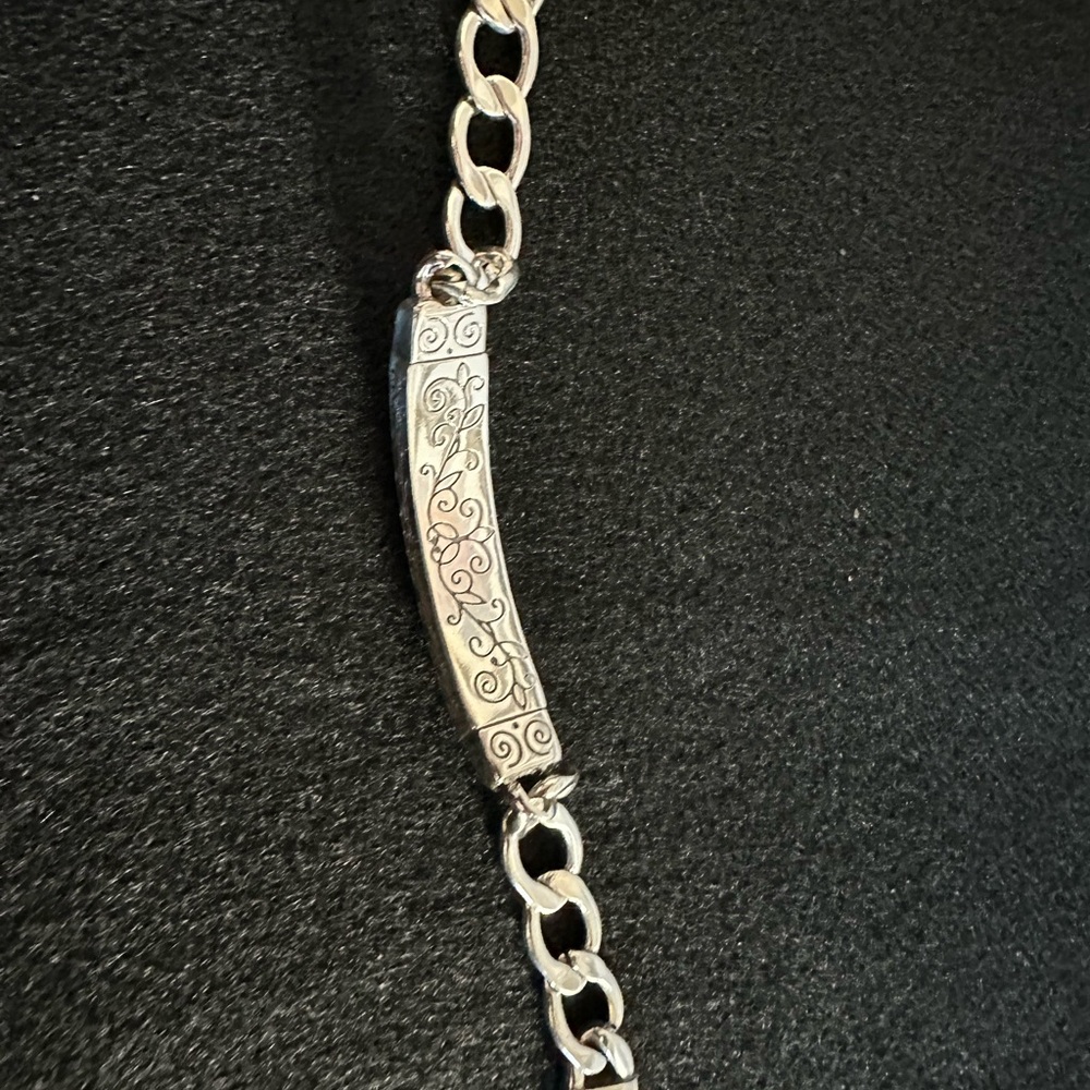 Brighton Silver Chain Bracelet with Intricate Design